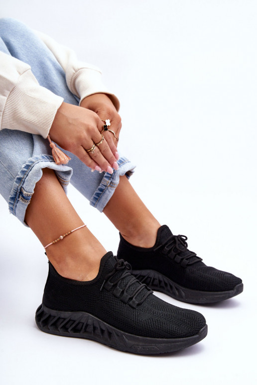    Auduma Sneakers modeļa apavi melnas krāsas Venett
