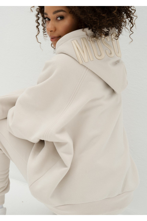 Mesh - oversize džemperis balta krāsa