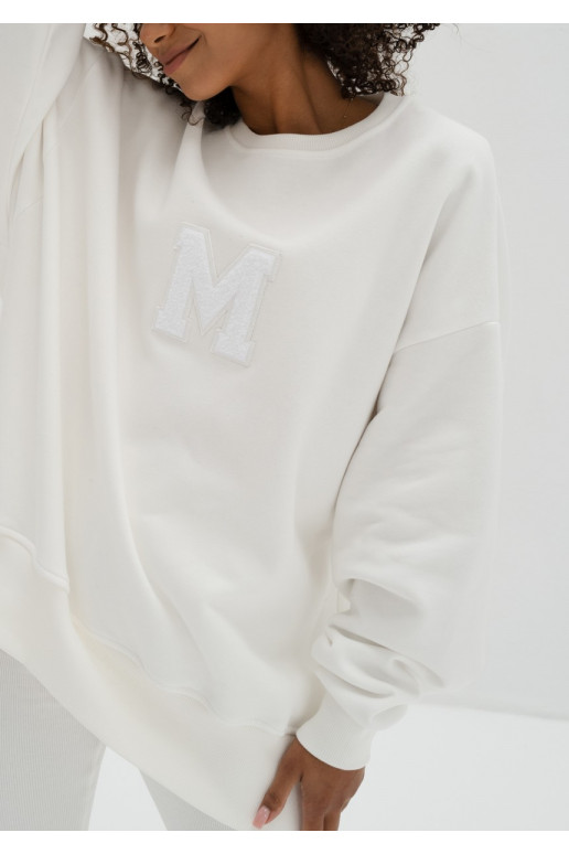 Vibe - oversize džemperis balta krāsa