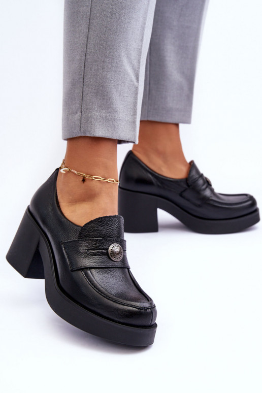   apavi   ar papēdi melnas krāsas Dunadia