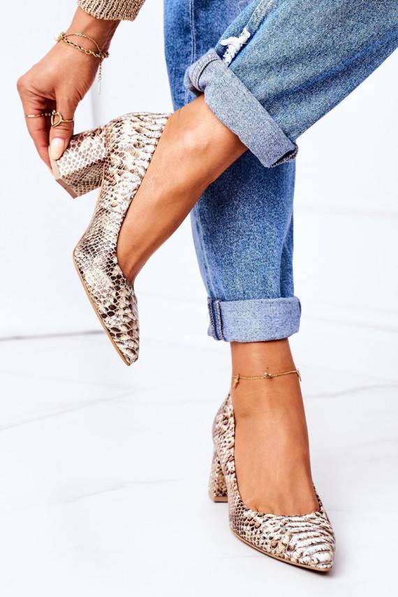   Kurpes   Shoes 2801 Zelta krāsas