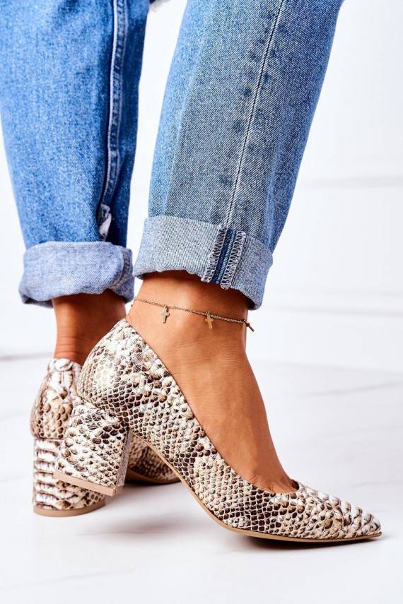   Kurpes   Shoes 2801 Zelta krāsas