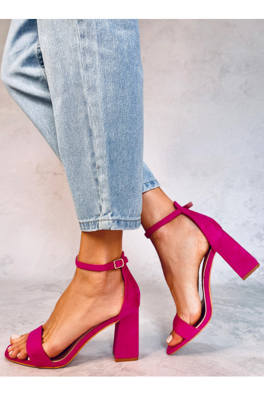 sandales uz papēža AISHA rozā krāsas