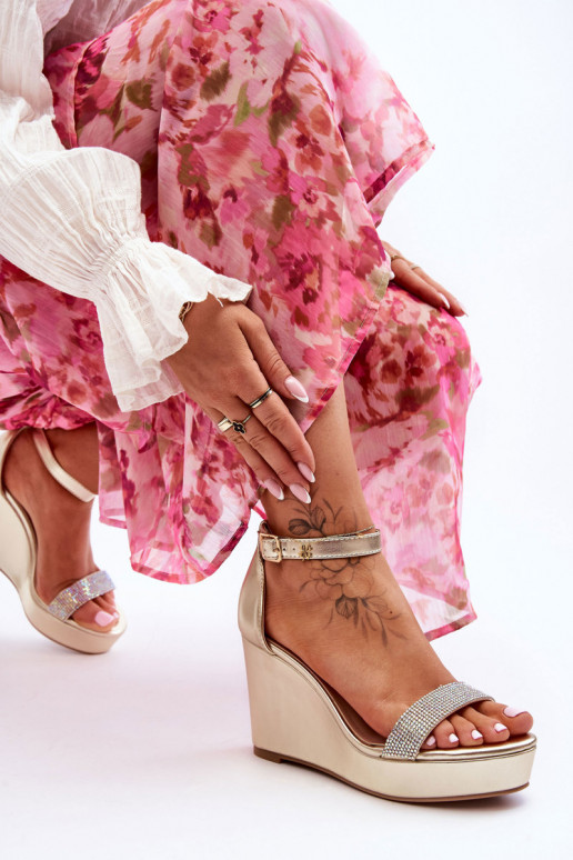 Stilīgasrnas   ar platformus basenes Zelta krāsas Arwen