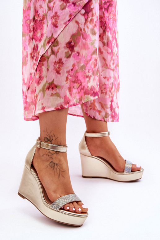 Stilīgasrnas   ar platformus basenes Zelta krāsas Arwen