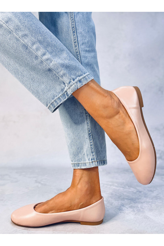 Balerīnas kurpes ar ādas iekšzoli TOVA BEIGE