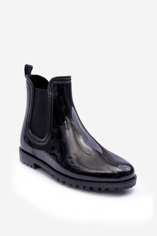   Klasiska modeļa Gumijas apavi  melnas krāsas Jenifry