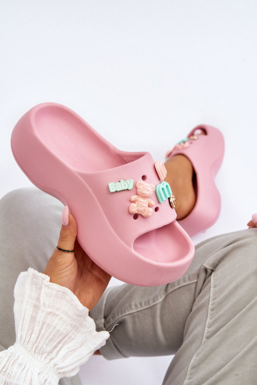 Miękkie Vieglas čības  Rozā krāsas Lorie