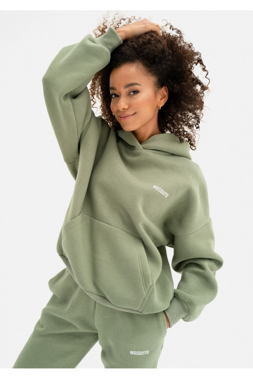 Pure -  zaļa krāsa džemperis ar kapuci