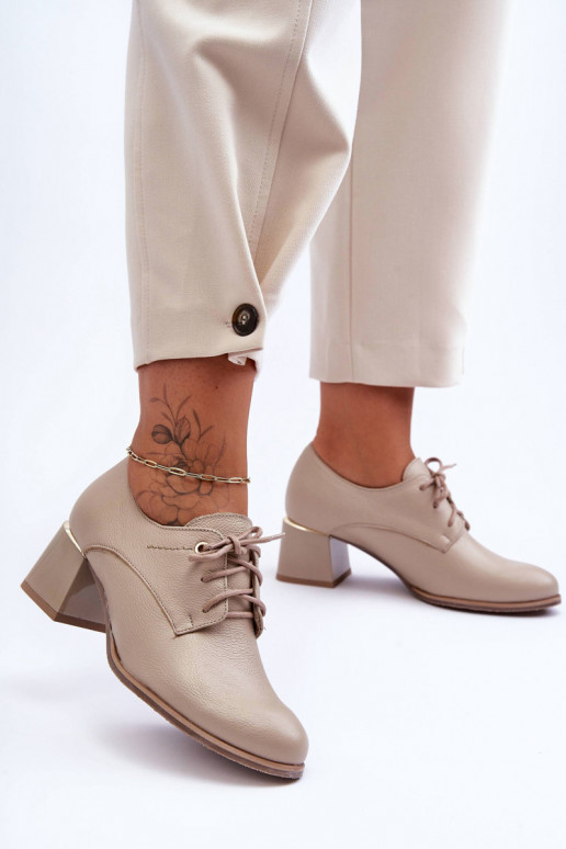   apavi   ar papēdi smilšu krāsas Keria