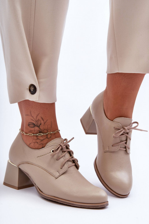   apavi   ar papēdi smilšu krāsas Keria