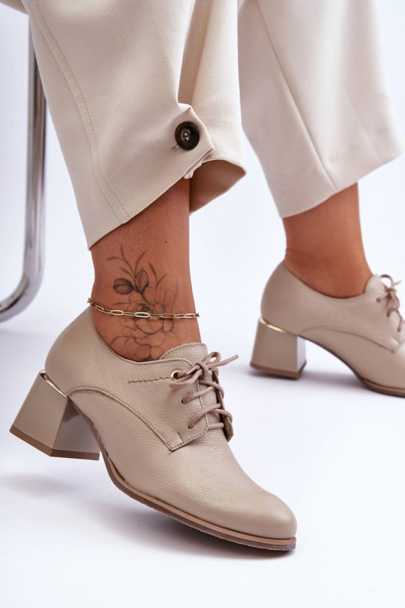   apavi   ar papēdi smilšu krāsas Keria