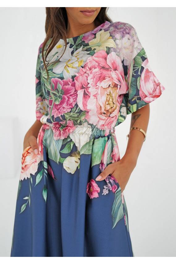 Greta - Midi garuma kleita ar rakstiem