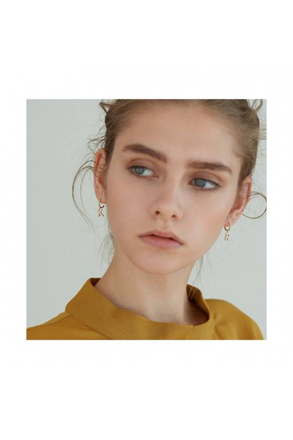 Apzeltīti auskari literkaKST1683Z