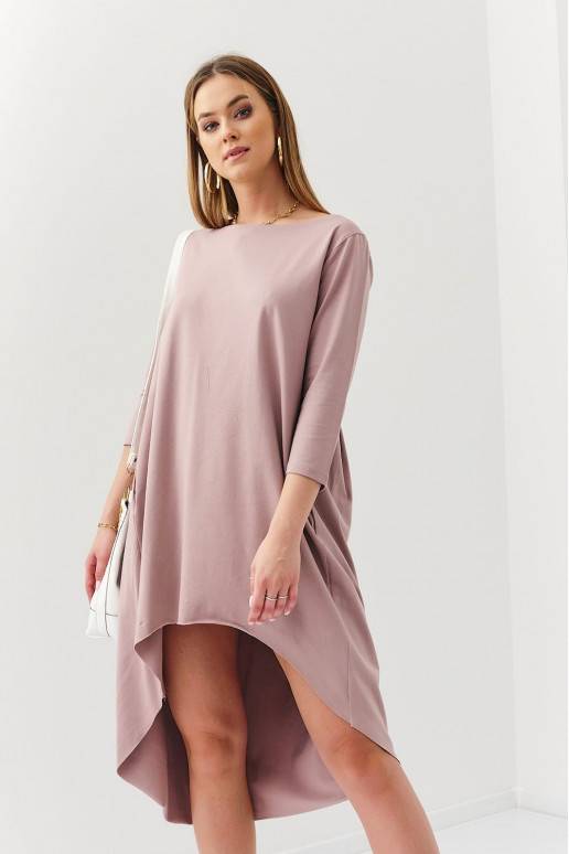 Asimetriska kleita oversize kapučīno krāsas