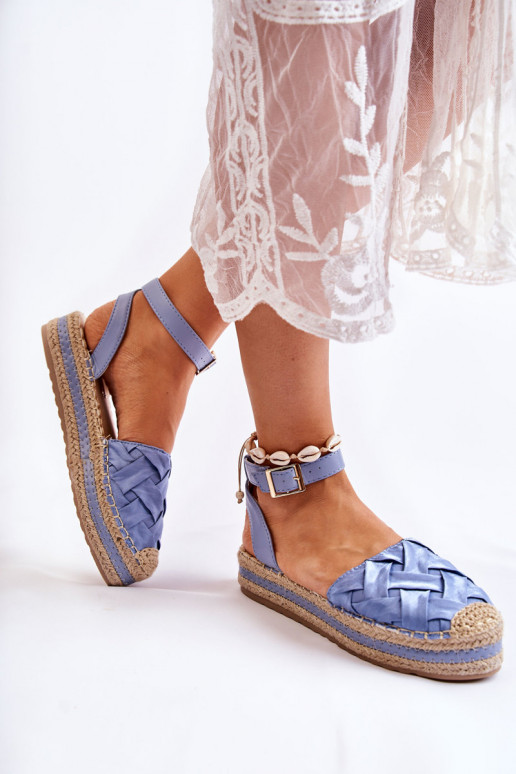   espadrilles sandales ar platformu Zilas krāsas Susane