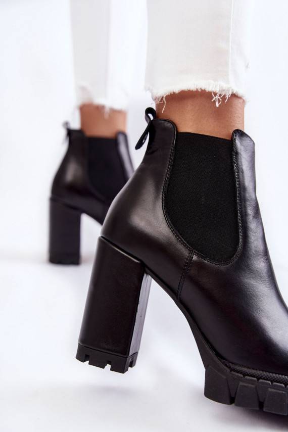   Sieviešu puszābaki  ar papēdi melnas krāsas Eldey