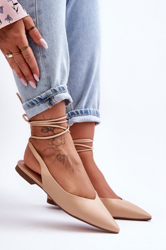   balerīnas ar bantītēm Nude Lilly Ann