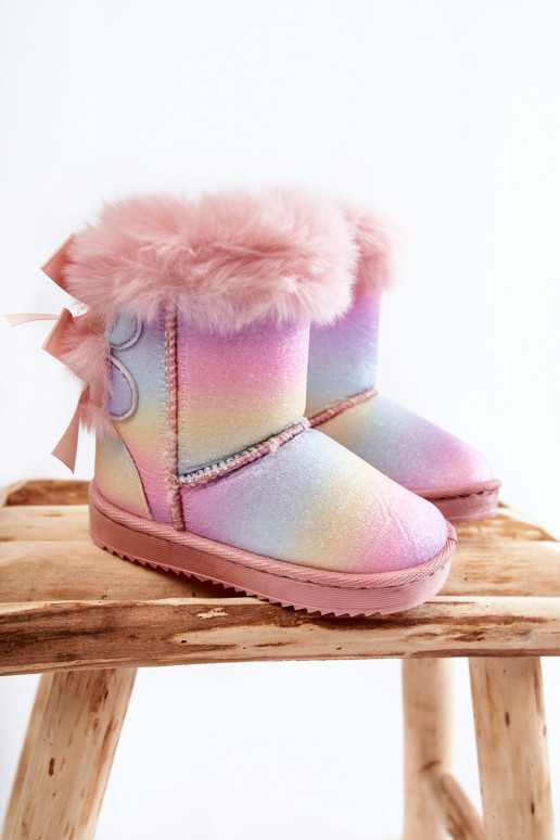 Bērnu apavi ar bantītēm sniega apavi Dažādu krāsu Funky