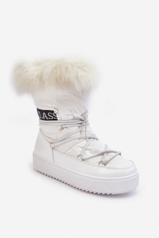   sniega apavi šņorējami baltas krāsas Santero