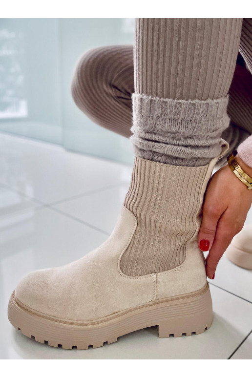 Elastīgie zābaki WINTERS BEIGE Elastīgie zābaki WINTERS BEIGE