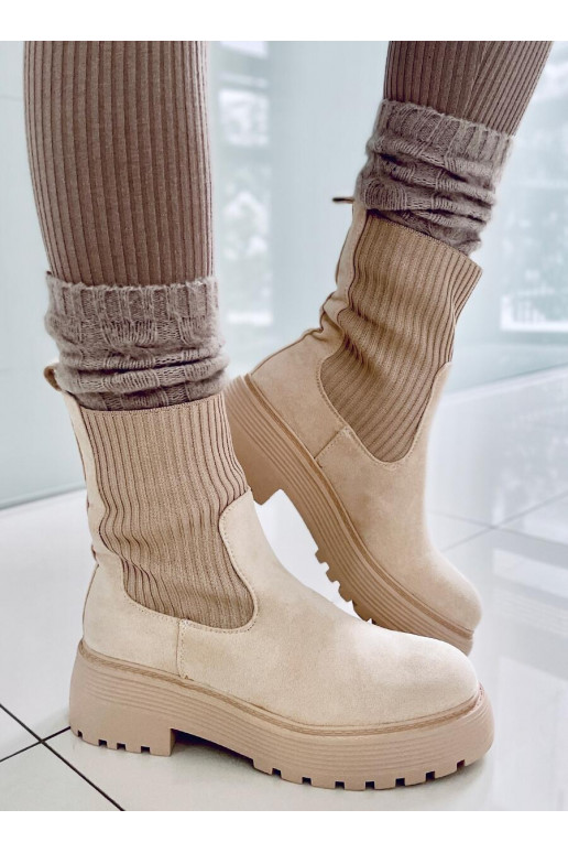 Elastīgie zābaki WINTERS BEIGE Elastīgie zābaki WINTERS BEIGE