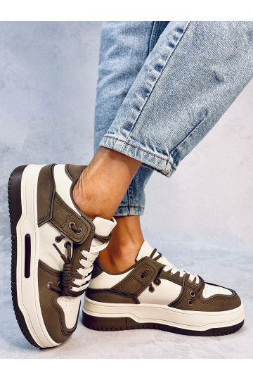 Sneakers modeļa apavi paaugstināta zole CLAVELL COFFEE 2