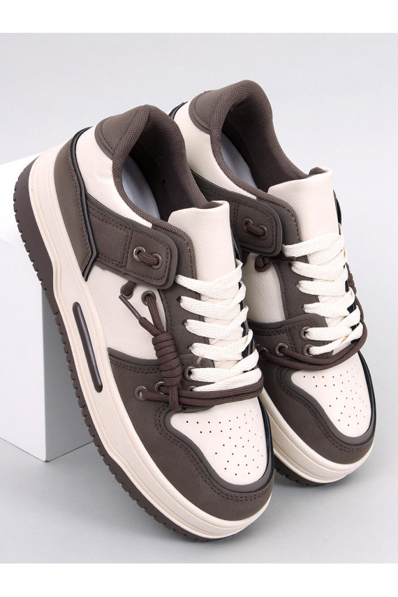 Sneakers modeļa apavi paaugstināta zole CLAVELL COFFEE