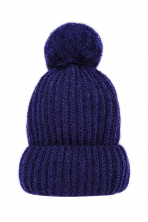 Zilā krāsa silta ziemas cepure