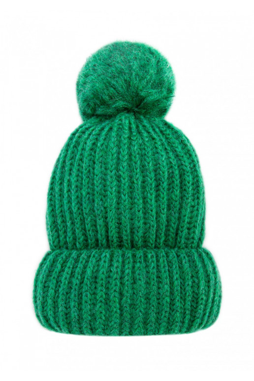 Zaļā krāsa ziemas cepure