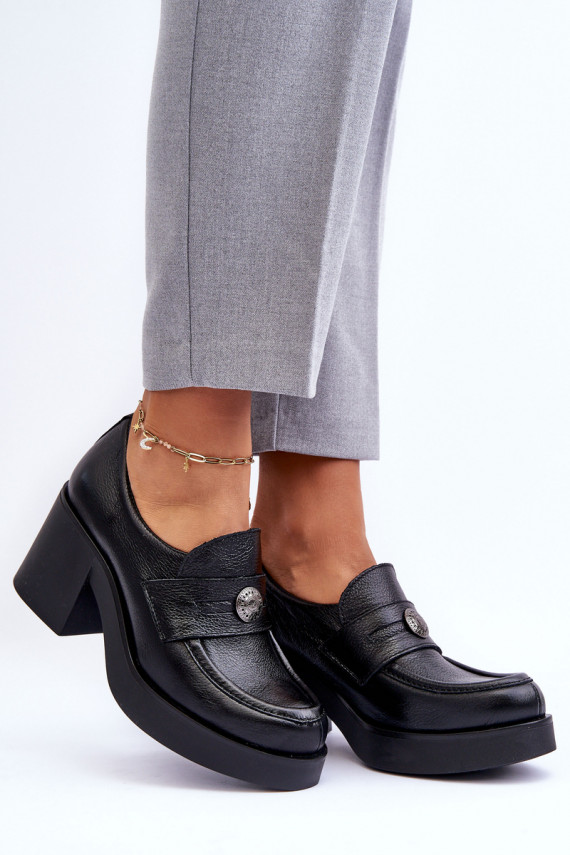   apavi   ar papēdi melnas krāsas Dunadia