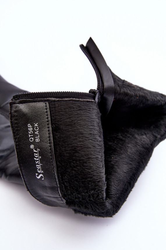   garie zābaki ar papēdi  melnas krāsas Serpens