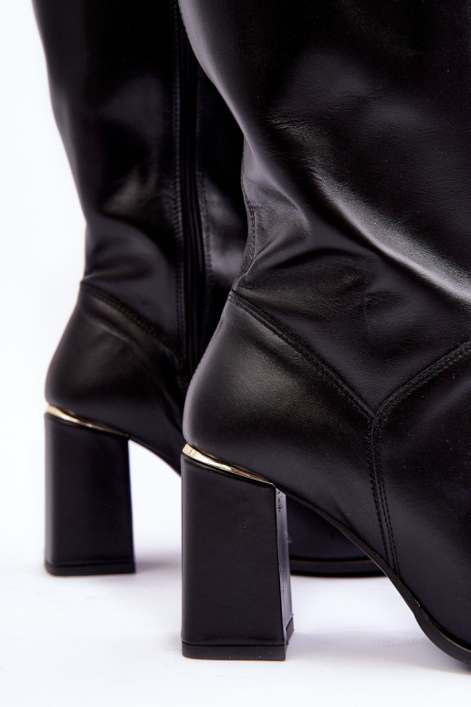     garie zābaki ar papēdi melnas krāsas  2928/B