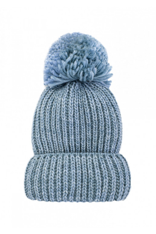 Naluu -ziemas silta cepure zilā krāsā
