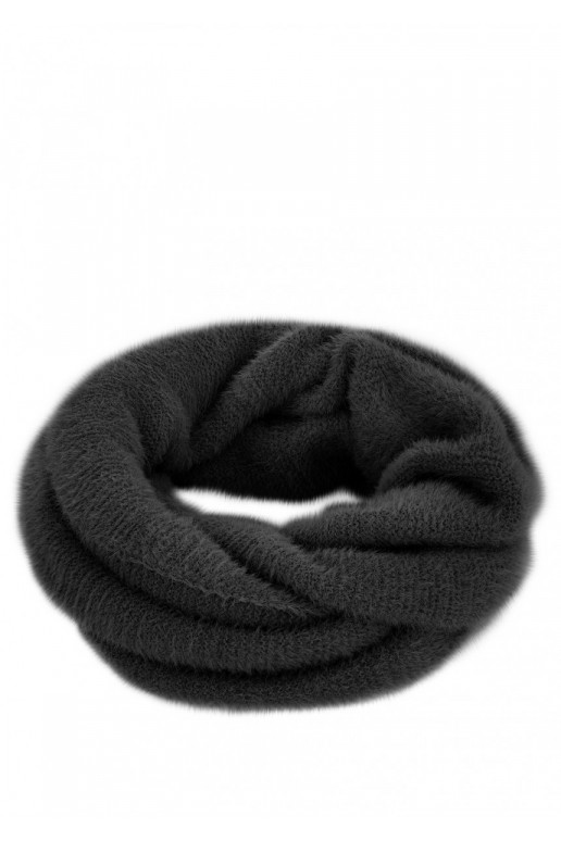 Fluffy -  melna šalle infinity 
