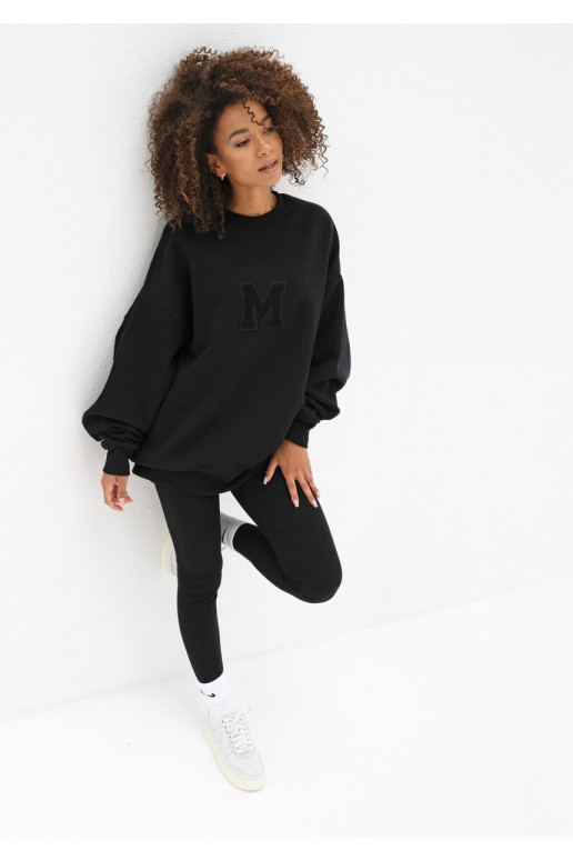 Vibe - oversize džemperis melna krāsa Vibe - oversize džemperis melna krāsa