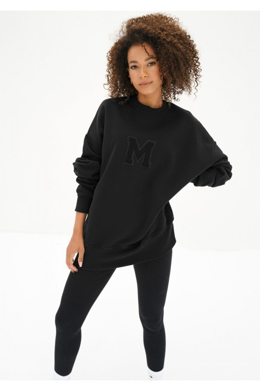 Vibe - oversize džemperis melna krāsa Vibe - oversize džemperis melna krāsa