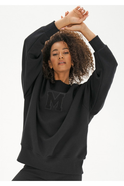 Vibe - oversize džemperis melna krāsa Vibe - oversize džemperis melna krāsa