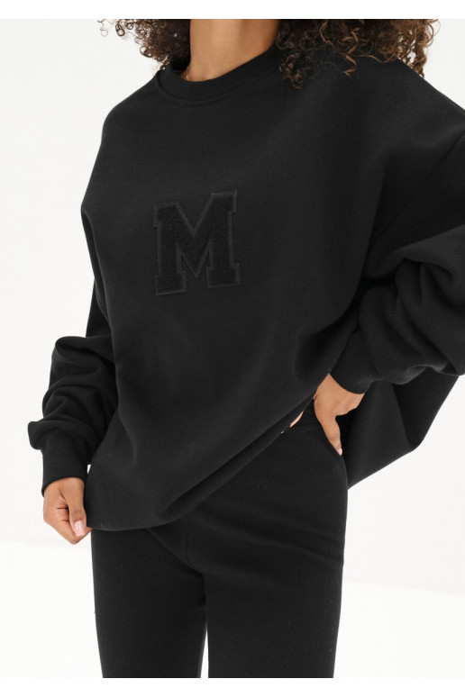 Vibe - oversize džemperis melna krāsa Vibe - oversize džemperis melna krāsa