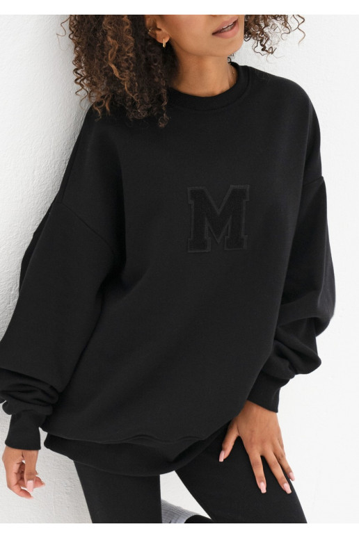 Vibe - oversize džemperis melna krāsa Vibe - oversize džemperis melna krāsa