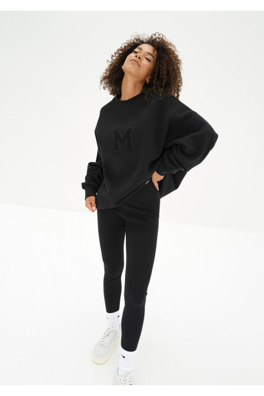 Vibe - oversize džemperis melna krāsa Vibe - oversize džemperis melna krāsa