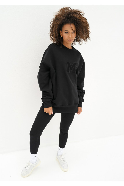 Vibe - oversize džemperis melna krāsa Vibe - oversize džemperis melna krāsa