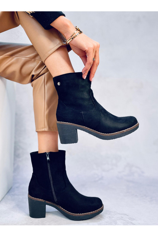 Kurpes ar gumijas papēdi LINZI BLACK