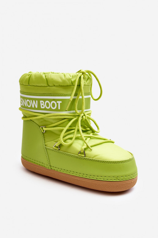   Šņorējami ziemas apavi Zaļas krāsas Soia