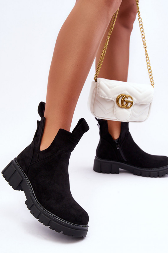 masīvi zābaki Cut Out melnas krāsas Heaven