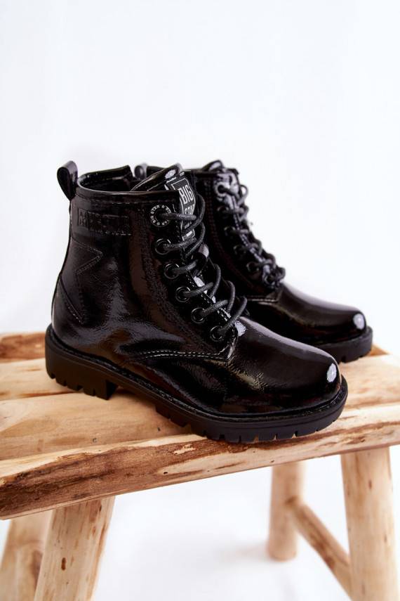 Bērnu apavi Laque siltināti Sieviešu puszābaki Big Star II374045 melnas krāsas