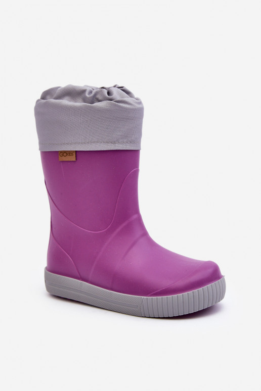 Bērnu apavi Gumijas apavi Z Iesildīšanāsem Snow Wave Gokids 981 Violeta krāsa