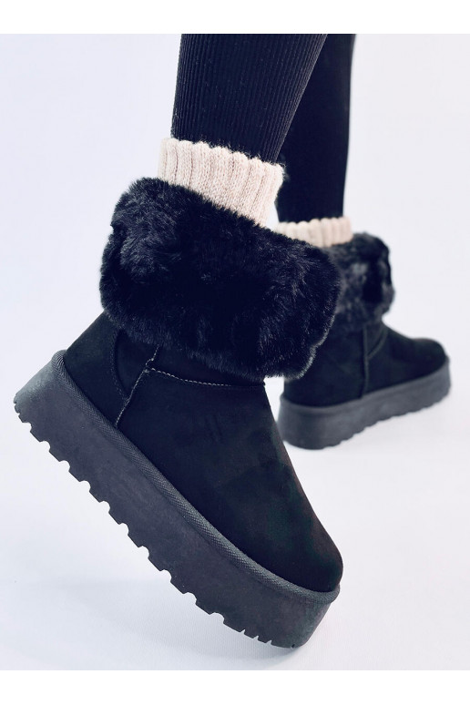 sniega apavi ar kažokādu ar platformu TAYNA BLACK