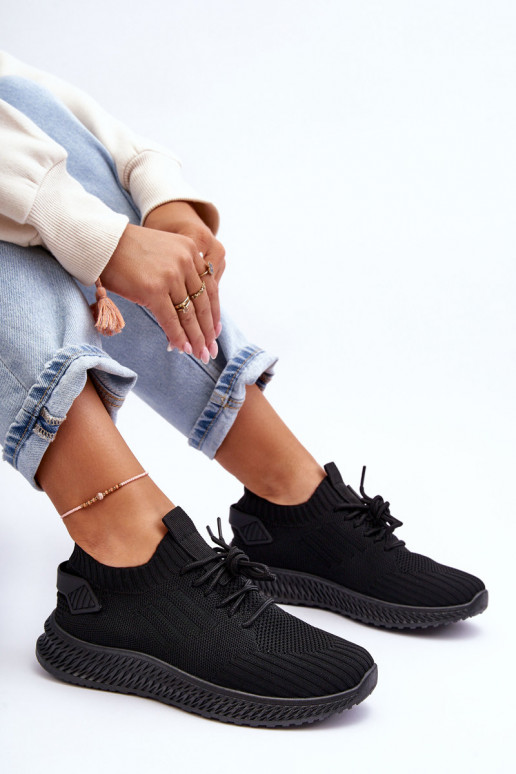    Auduma sporta apavi melnas krāsas Zauna