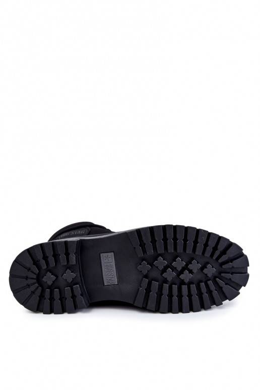 vīriešiem Sieviešu puszābaki apavi Memory Foam Big Star KK174206 melnas krāsas